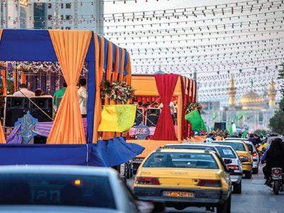 مشهد غرق در سرور و شادمانی در روز عید غدیر خم