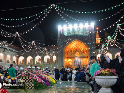 مشهد الرضا غرق در نور و شادی در میلاد امام مهربانی ها